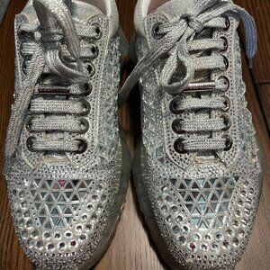 Jimmy Choo Swarovski Crystal Running Shoes Sneakers Athletic size 36